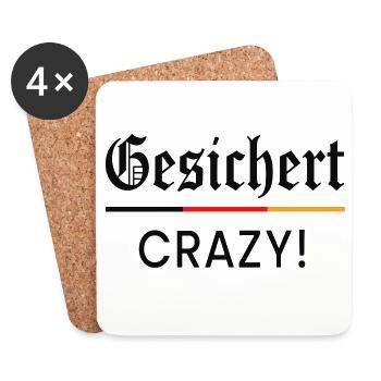 Faces Crazy - Coasters (set of 4) - white - Front