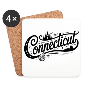  Connecticut - Souvenir USA State Design - Coasters (set of 4) - white - Front