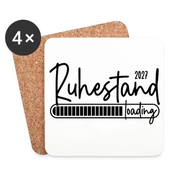 Ruhestand 2027 loading - Untersetzer (4er-Set) - Weiß - Vorne