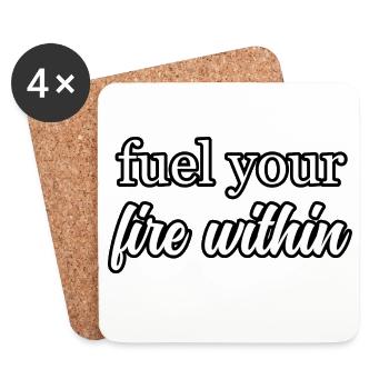 Hustle & Flow Succès Mindset Inspiration - Dessous de verre (lot de 4) - blanc - Devant