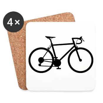 Fahrrad Rennrad Radfahrer Fahrradfahrer Rad - Untersetzer (4er-Set) - Weiß - Vorne