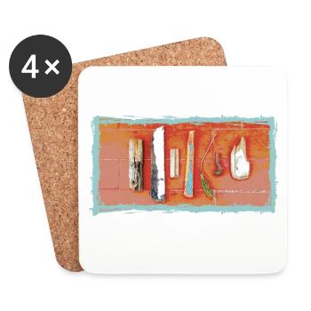Rustic flotsam range - Coasters (set of 4) - white - Front