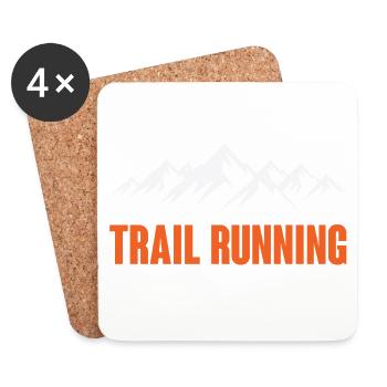 Trailrunning - Untersetzer (4er-Set) - Weiß - Vorne