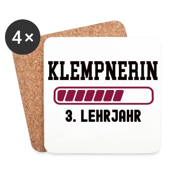 Apprenticeship as a plumber 3rd year as a plumber - Coasters (set of 4) - white - Front