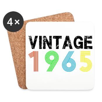 Jahrgang 1965 Geschenke zum 60. Geburtstag - Untersetzer (4er-Set) - Weiß - Vorne