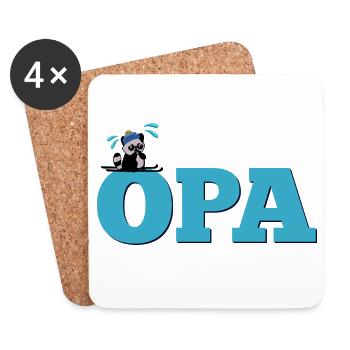 Skifahren Ski Opa - Untersetzer (4er-Set) - Weiß - Vorne
