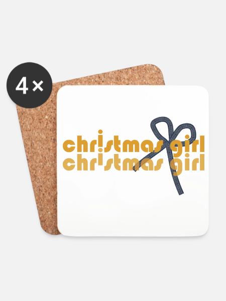 schrift - Untersetzer (4er-Set) - Weiß