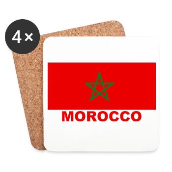 Marokko-Trikot - Untersetzer (4er-Set) - Weiß - Vorne