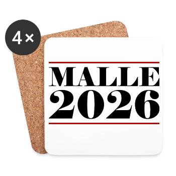 Malle 2026 - Dessous de verre (lot de 4) - blanc - Devant