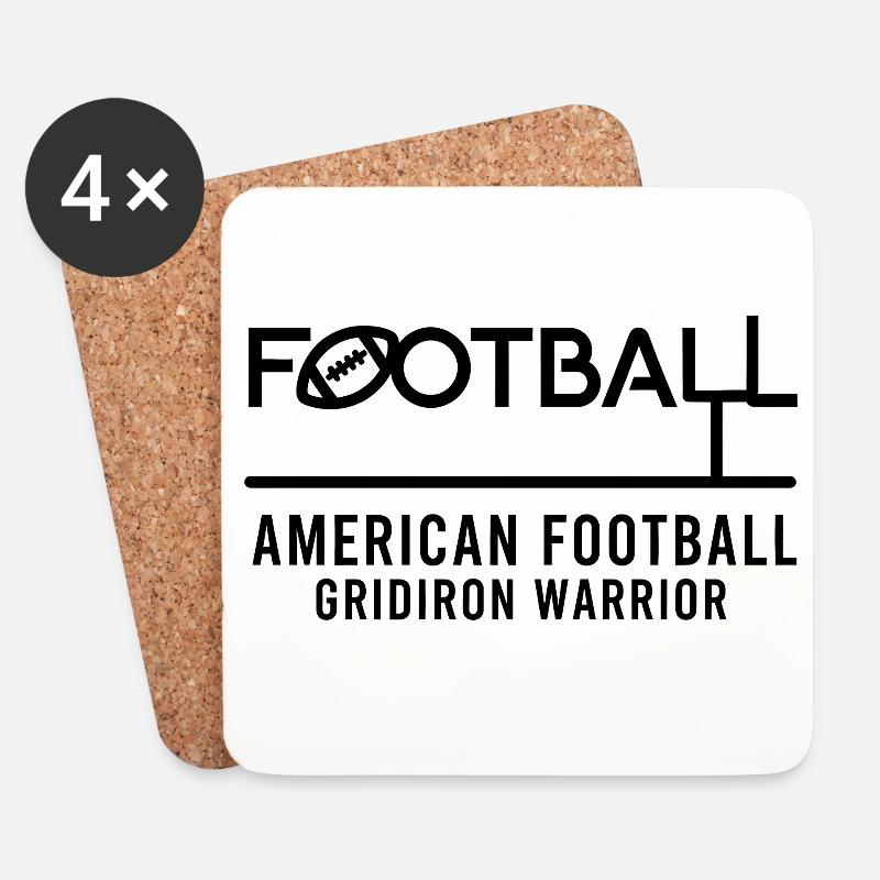 American Football Gridiron Warrior Design - Untersetzer (4er-Set) - Weiß