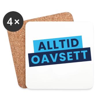 Immer unabhängig – stilvolle Aussage - Untersetzer (4er-Set) - Weiß - Vorne