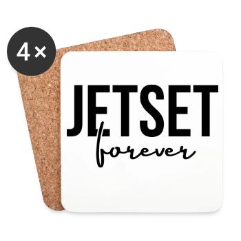 JETSET FOREVER - Untersetzer (4er-Set) - Weiß - Vorne
