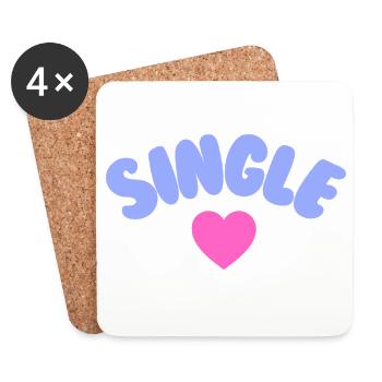 Single Selflove - Coasters (set of 4) - white - Front
