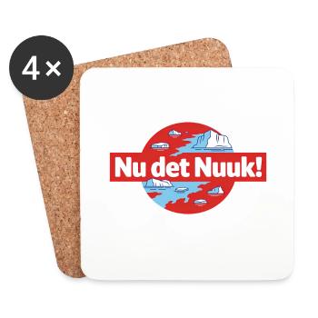 Nu det Nuuk, Groenland - Dessous de verre (lot de 4) - blanc - Devant