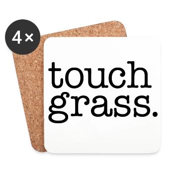 Toucher l’herbe - Dessous de verre (lot de 4) - blanc - Devant