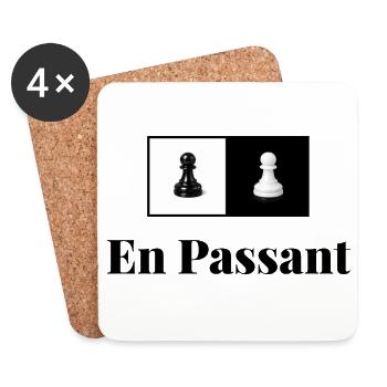 En Passant - Coasters (set of 4) - white - Front