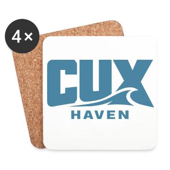Cux Haven Coastal Wave for Cuxhaven Fans - Coasters (set of 4) - white - Front
