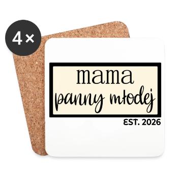 Maman de la Mariée 2026 - Dessous de verre (lot de 4) - blanc - Devant