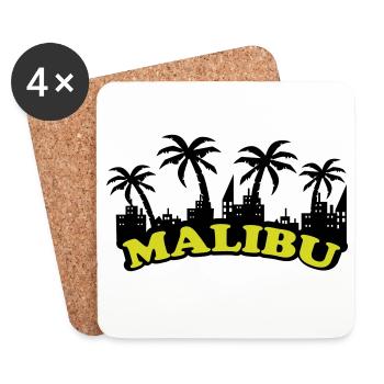 Malibu Skyline - Dessous de verre (lot de 4) - blanc - Devant