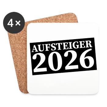 aufsteiger_2026 - Untersetzer (4er-Set) - Weiß - Vorne