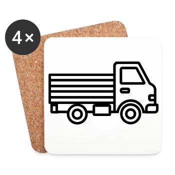 Lkw - Untersetzer (4er-Set) - Weiß - Vorne