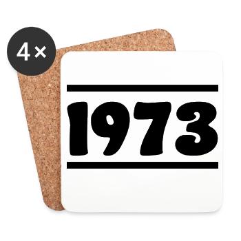 1973 Geburtstag 1973  - Untersetzer (4er-Set) - Weiß - Vorne