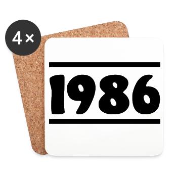 1986 Birthday 1986 - Coasters (set of 4) - white - Front