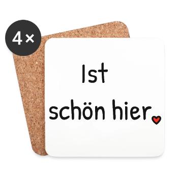Ist schön hier. – Für helle Tage und Produkte. - Untersetzer (4er-Set) - Weiß - Vorne