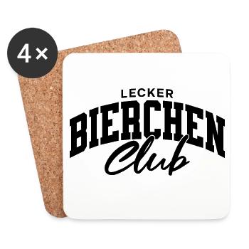 Lecker Bierchen Club - Untersetzer (4er-Set) - Weiß - Vorne