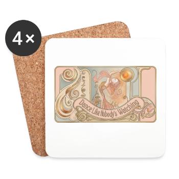 Danse comme si personne ne regardait - Dessous de verre (lot de 4) - blanc - Devant