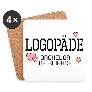 Logopäde Bachelor-Studium Logopädie - Untersetzer (4er-Set) - Weiß - Vorne