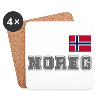 NORWAY - NOREG jersey look - flag on the chest - Coasters (set of 4) - white - Front