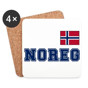 NORWAY - NOREG jersey look - flag on the chest - Coasters (set of 4) - white - Front