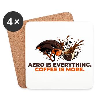 Aero ist alles, Kaffee ist mehr - Untersetzer (4er-Set) - Weiß - Vorne