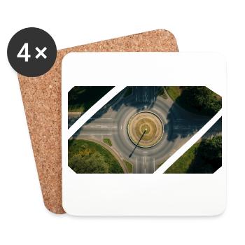 Collège Roundabout - Dessous de verre (lot de 4) - blanc - Devant