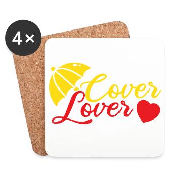 Insurance Agent Cover Lover Funny Insurance Broker - Coasters (set of 4) - white - Front