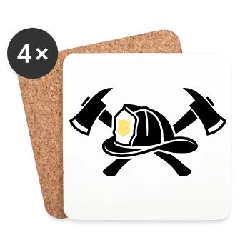 Casque de pompier Aexte Graphic - Dessous de verre (lot de 4) - blanc - Devant