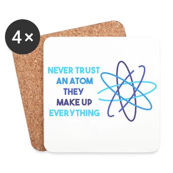 Chemielehrer Chemie Chemiker Atom - Untersetzer (4er-Set) - Weiß - Vorne