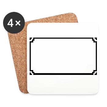 Pixel Rahmen Grafik - Untersetzer (4er-Set) - Weiß - Vorne