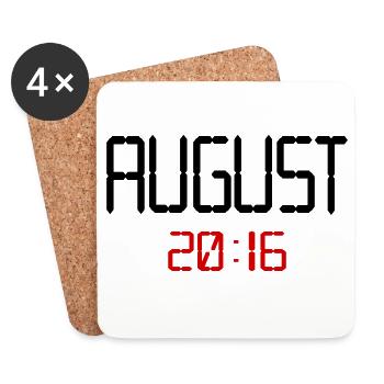 10. Geburtstag, August 2016 - Untersetzer (4er-Set) - Weiß - Vorne