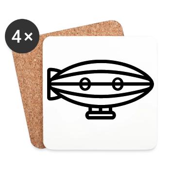 Airship - Coasters (set of 4) - white - Front