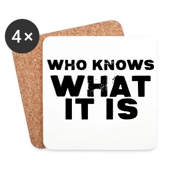You already know who knows - Coasters (set of 4) - white - Front