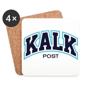 KalkPost3 - Coasters (set of 4) - white - Front