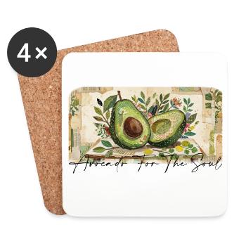 Avocado - Coasters (set of 4) - white - Front
