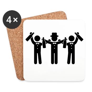 braeutigam_party - Coasters (set of 4) - white - Front