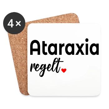 Unerschuetterlichkeit_Ataraxia_Gelassenheit - Coasters (set of 4) - white - Front