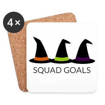 Hexen-Trio Squad Goals - Untersetzer (4er-Set) - Weiß - Vorne