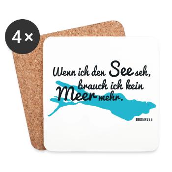 Bodensee - Untersetzer (4er-Set) - Weiß - Vorne