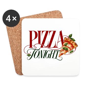 Pizza Tonight Pizza Slice - Untersetzer (4er-Set) - Weiß - Vorne