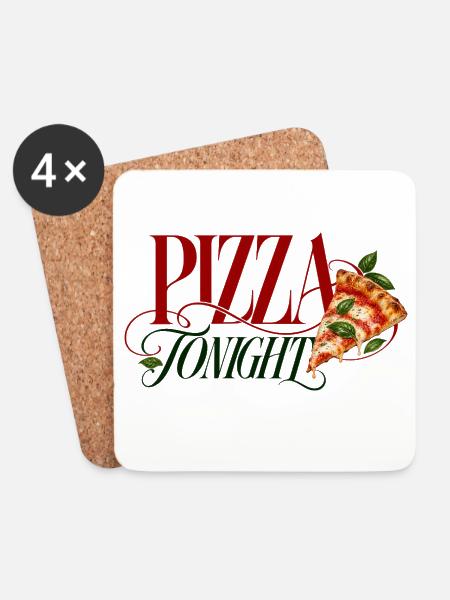 Pizza Tonight Pizza Slice - Untersetzer (4er-Set) - Weiß
